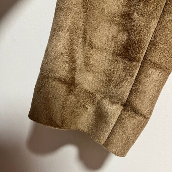 Old Navy Faux Suede Sherpa Lined Moto Jacket – Tan – Women’s XXL - Picture 4 of 11